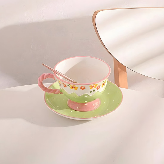 Porcelain Mug & Saucer